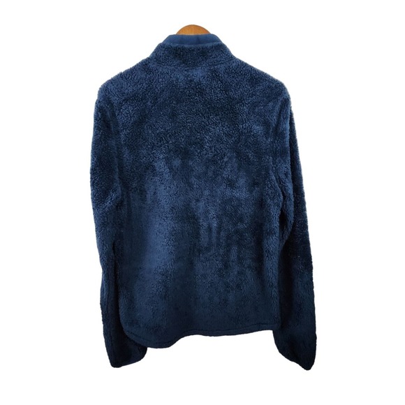 Champion Womens Small 1/4 Zip Pullover Faux Sherpa Cozy Soft Blue Pocket - Picture 2 of 4